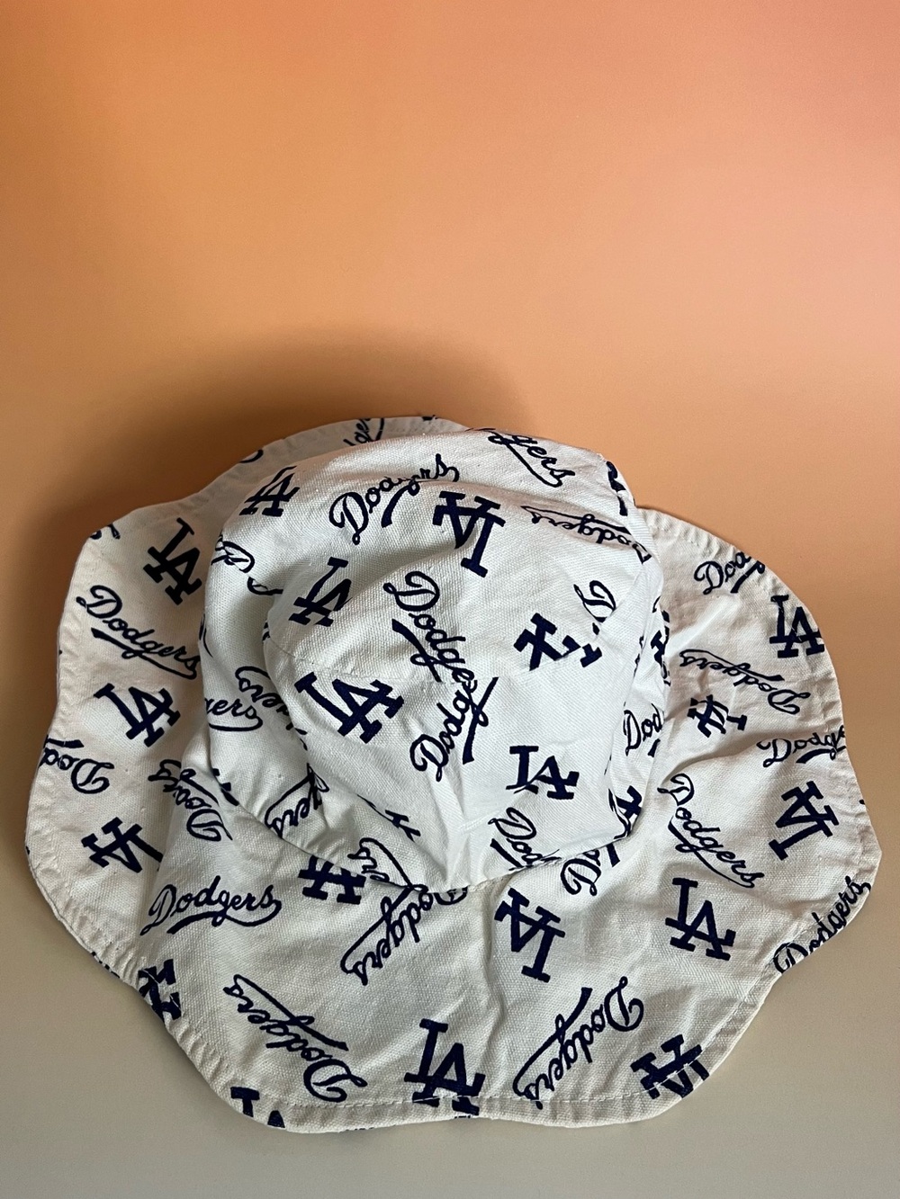Los Angeles Dodgers White & Navy Kids Bucket Hat